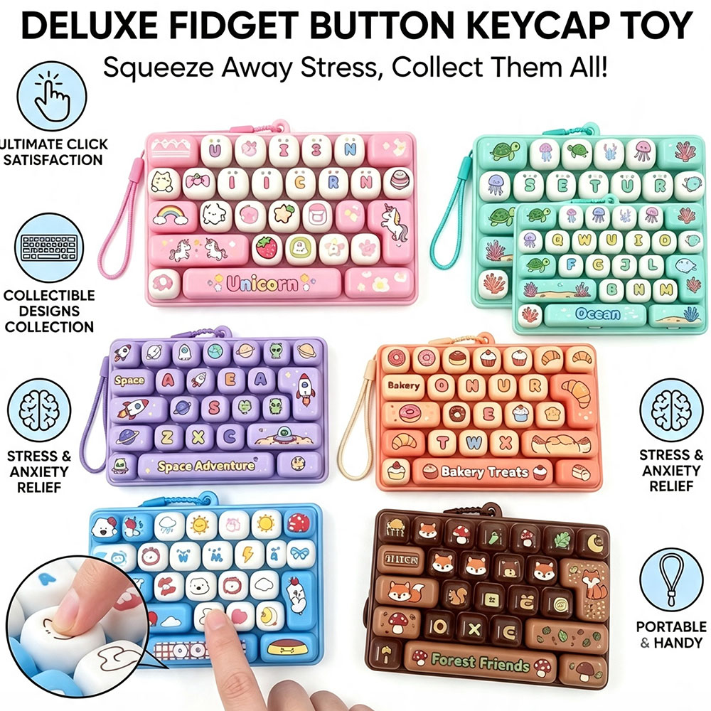 Office Productivity Tech - Mechanical Keyboard Keychain 26 Grid Keycap