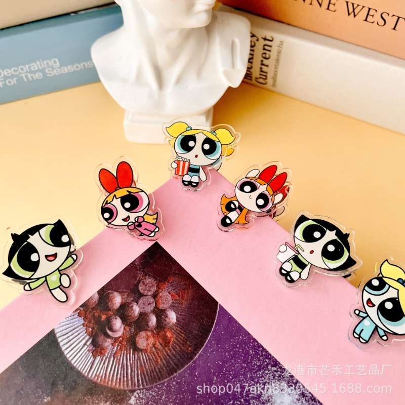 6PCS Kawaii The Powerpuffs Gir - Office Tech Accessories review and price