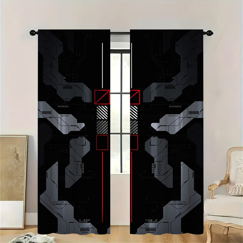 2pcs Mecha Tech Curtains with  - Tech Office Youtube review and price