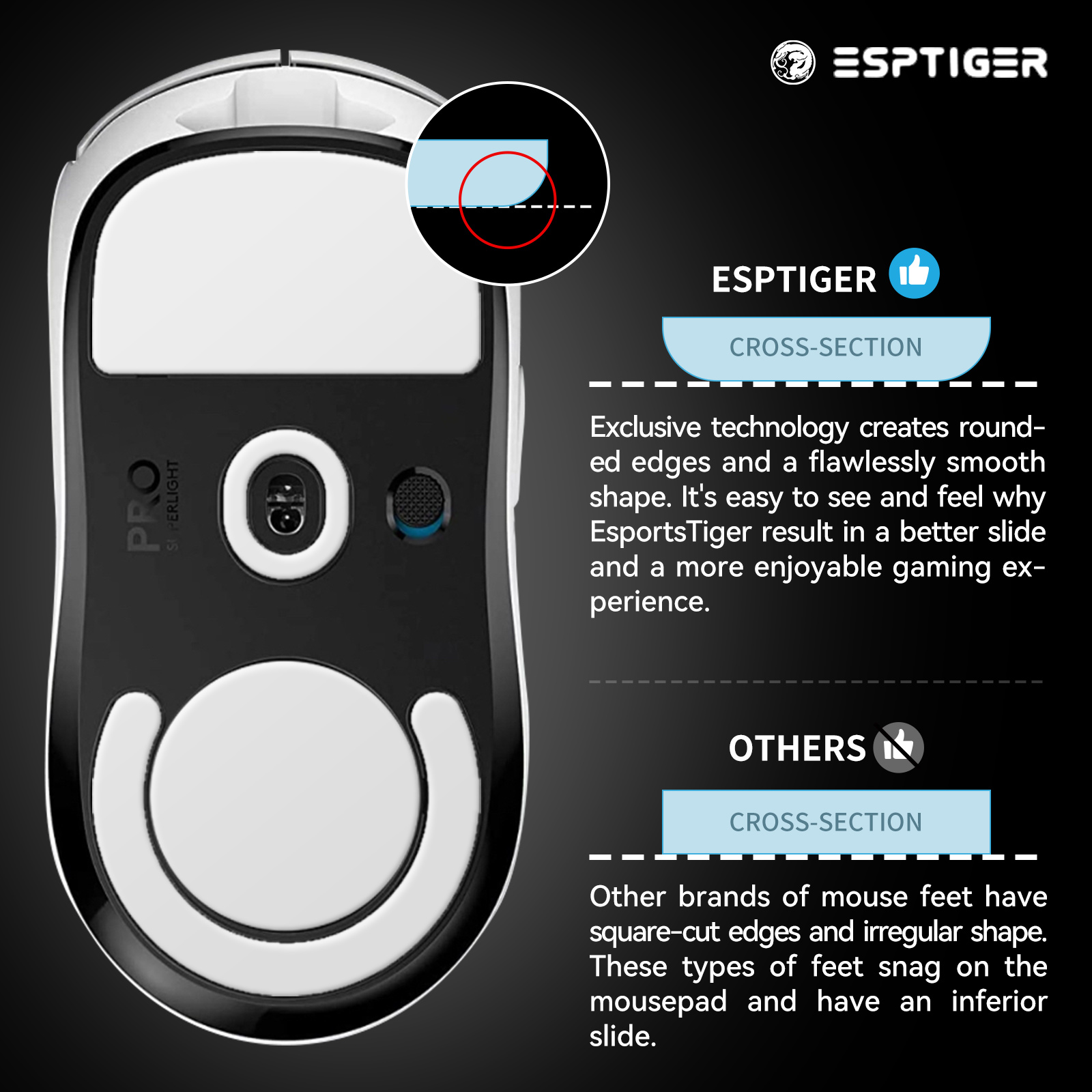 1Pack EspTiger ICE V2 Gaming M - Logitech Mouse G Pro X Superlight review and price