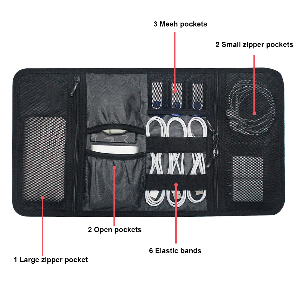 Tech Organizer Bag Cable Stora - Office Tech Accessories review and price